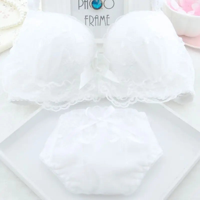 My Melody Push Up Brassiere Sweet Girl Bra Set Embroidered EBS-04