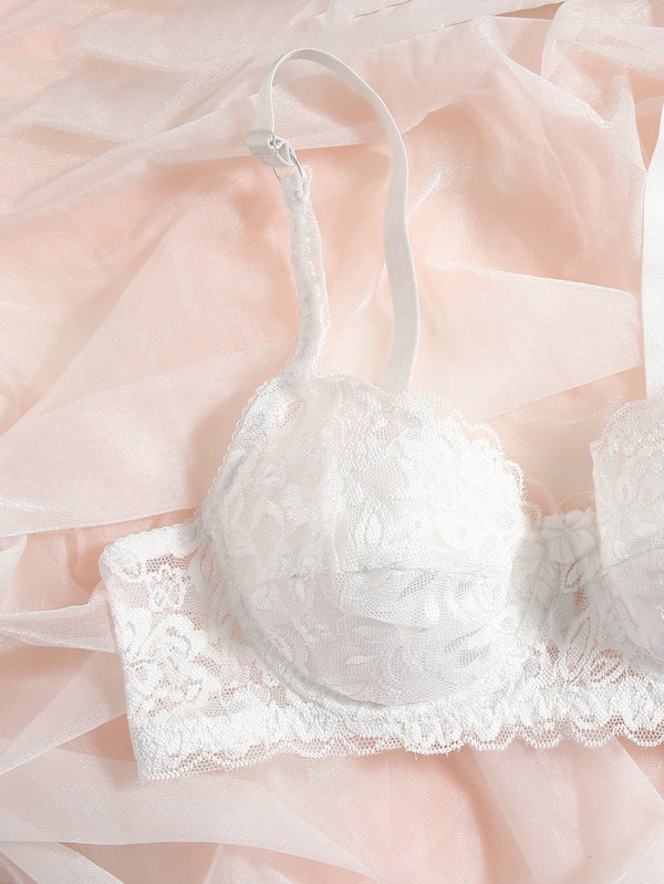 Pack Of 2 Floral Lace Underwire Bra Set Lingerie WB-01