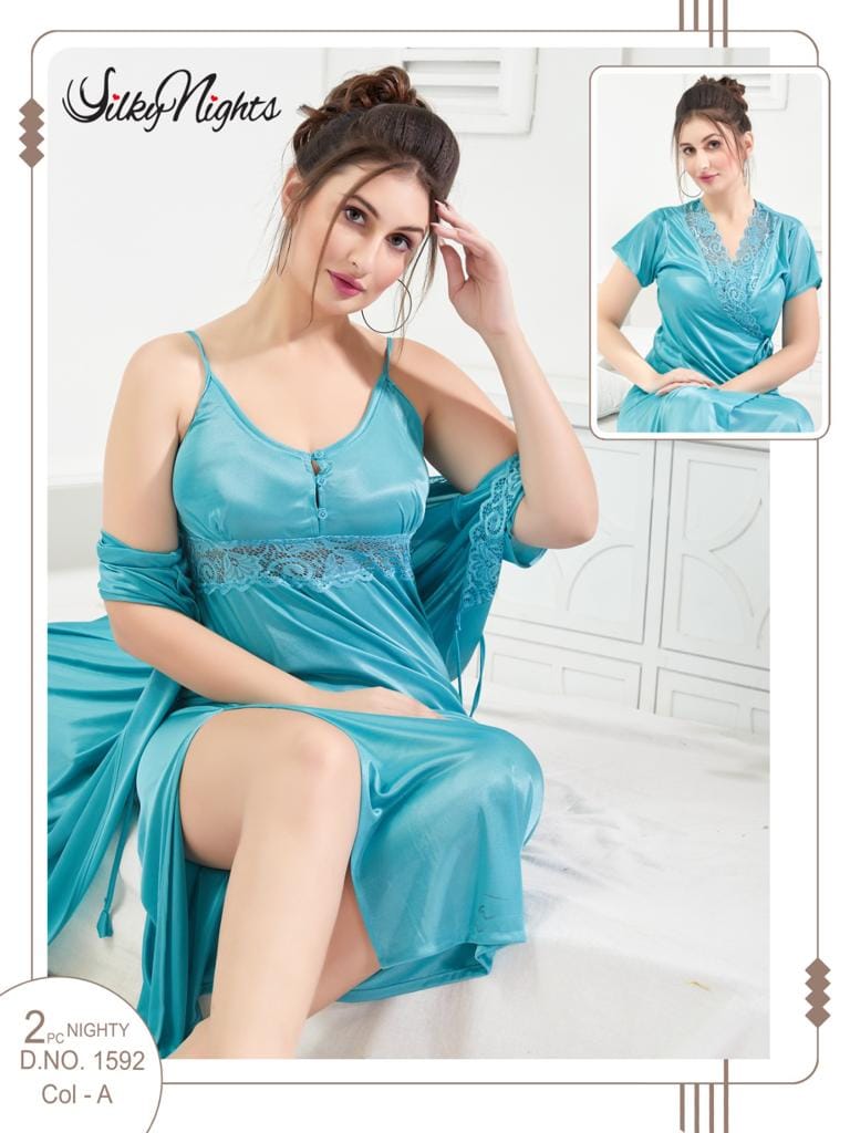 ELEGANT SILKY NIGHTS 2 PIECES NIGHTWEAR SN-1592