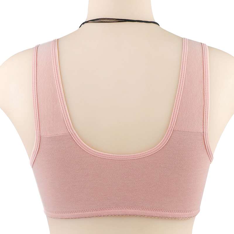 Comfortable Bra Cotton Women Wire Free Bras Floral Front Closure
