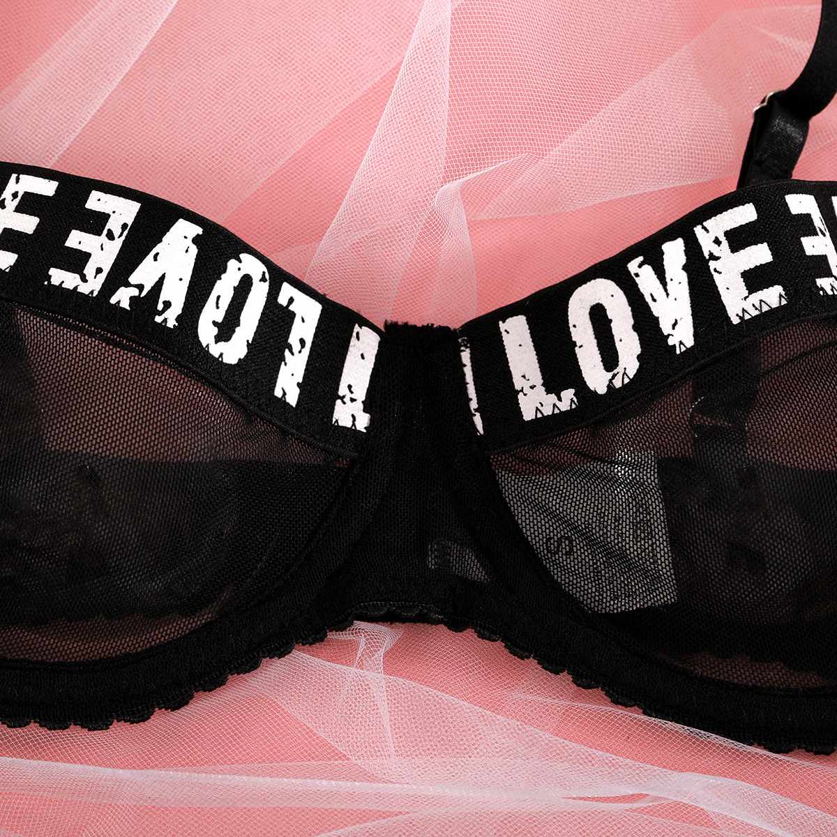 Love Lingerie With Metal Chain Leggings Steel Ring Three-Piece Set NW-721