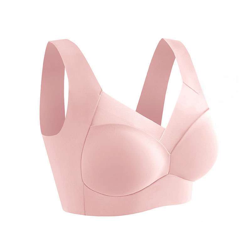 Comfortable Padded Bra Cotton Women Wire Free Bras Floral Front Closure