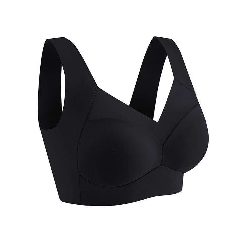 Comfortable Padded Bra Cotton Women Wire Free Bras Floral Front Closure