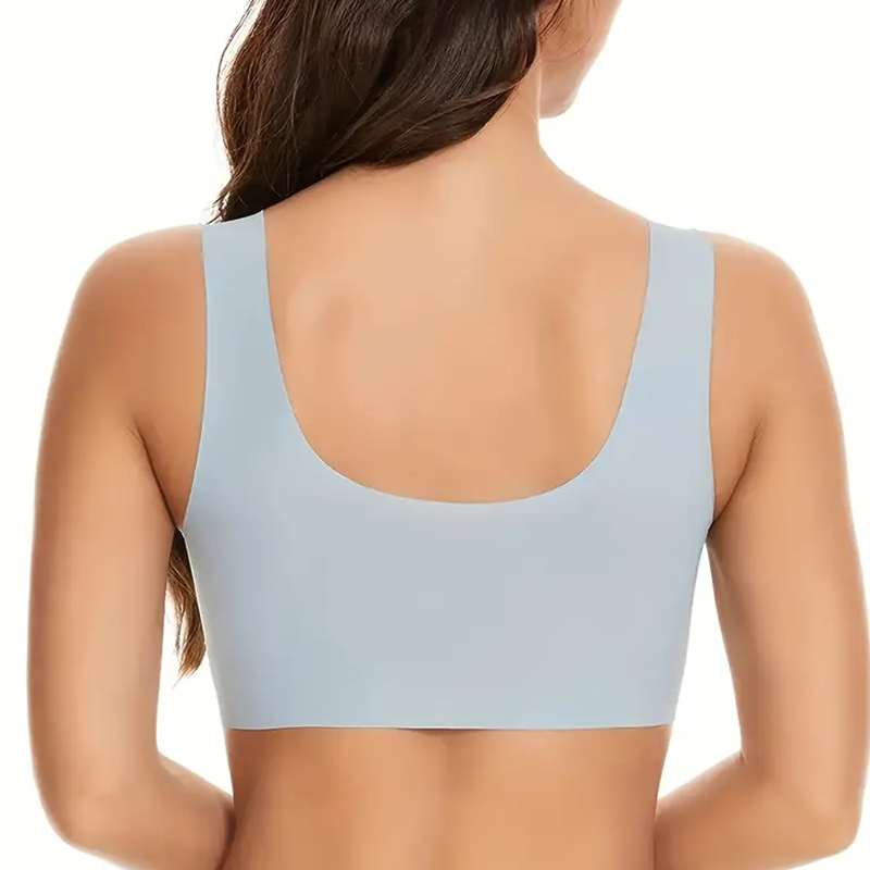 Comfortable Padded Bra Cotton Women Wire Free Bras Floral Front Closure