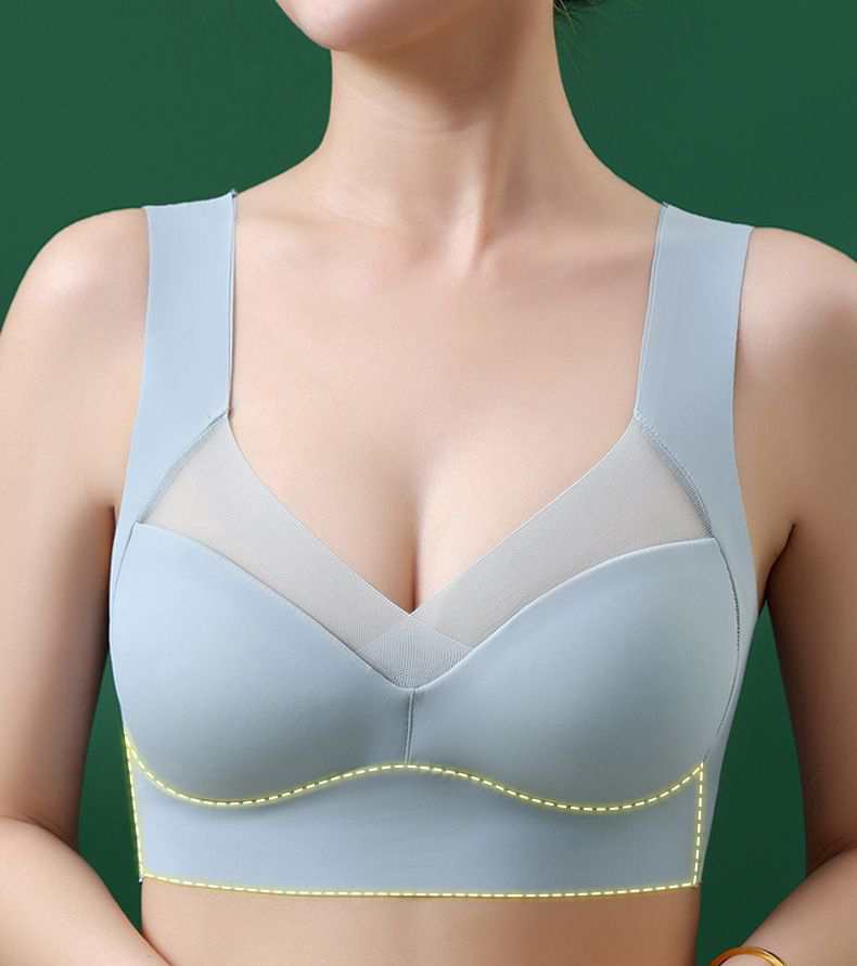 Comfortable Padded Bra Cotton Women Wire Free Bras Floral Front Closure
