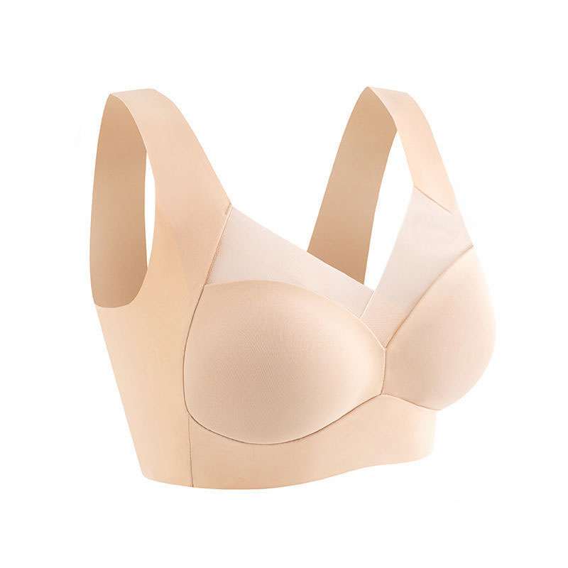 Comfortable Padded Bra Cotton Women Wire Free Bras Floral Front Closure