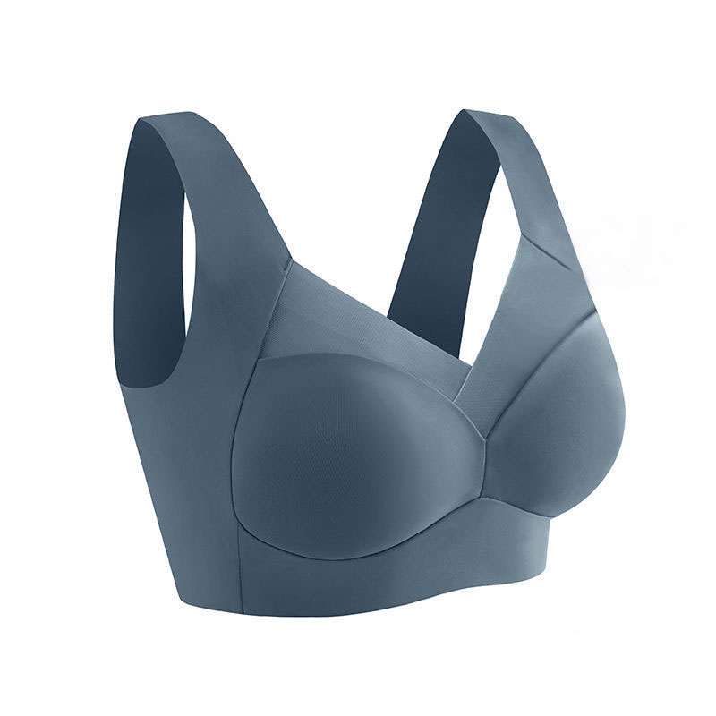 Comfortable Padded Bra Cotton Women Wire Free Bras Floral Front Closure