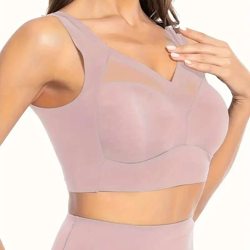 Comfortable Padded Bra Cotton Women Wire Free Bras Floral Front Closure