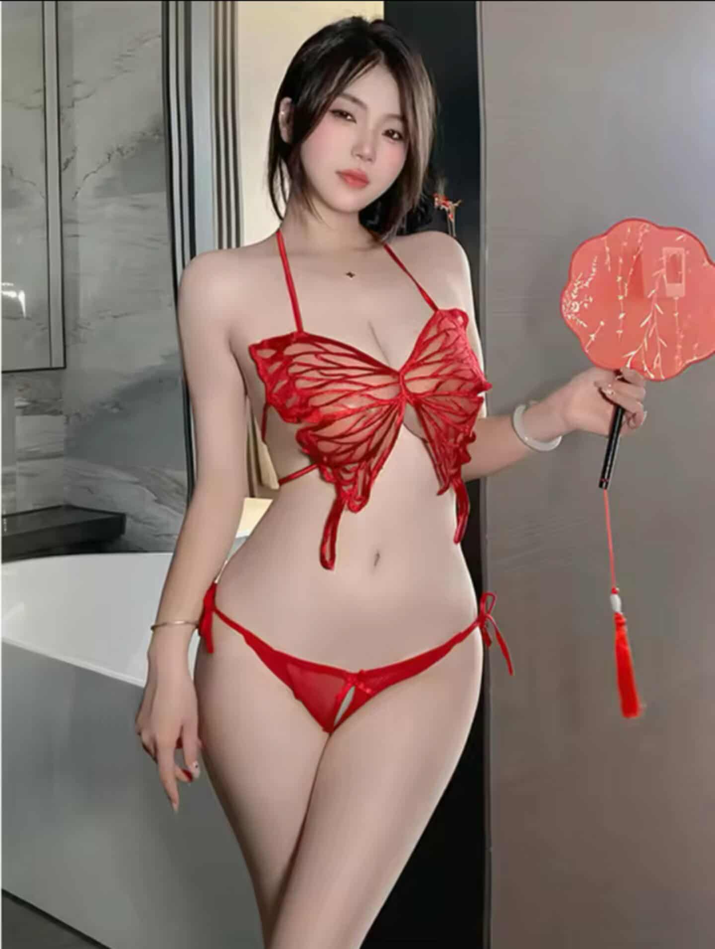 Sensual Butterfly Style Shaped Embroidery Fairy Lingerie For Fine Women NW-0725