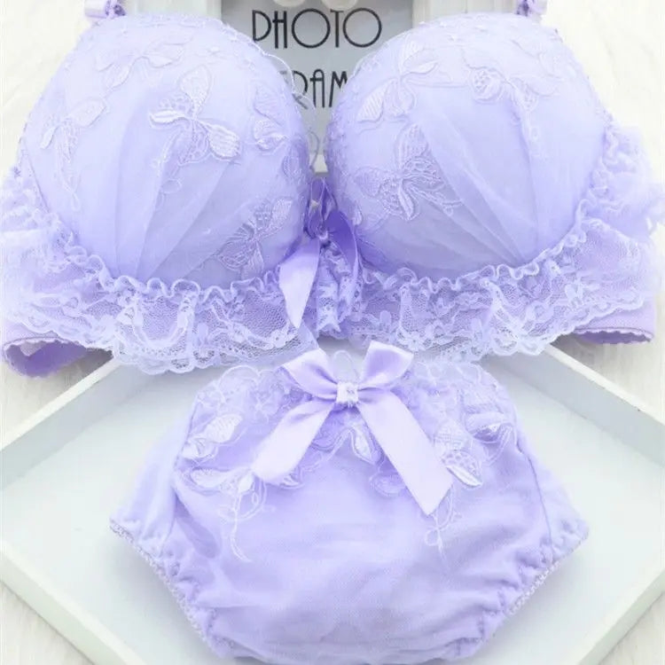 My Melody Push Up Brassiere Sweet Girl Bra Set Embroidered EBS-04