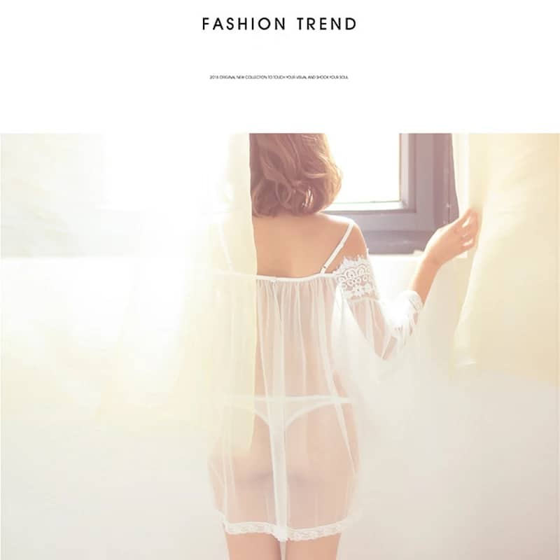 FRENCH EROTIC SHIRT WITH OPEN SHOULDER EROTIC LINGERIE NIGHTDRESS NW-1606