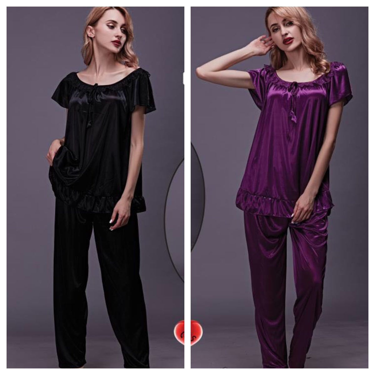Elegant Two Hearts Nightwear Two Pieces JE-799