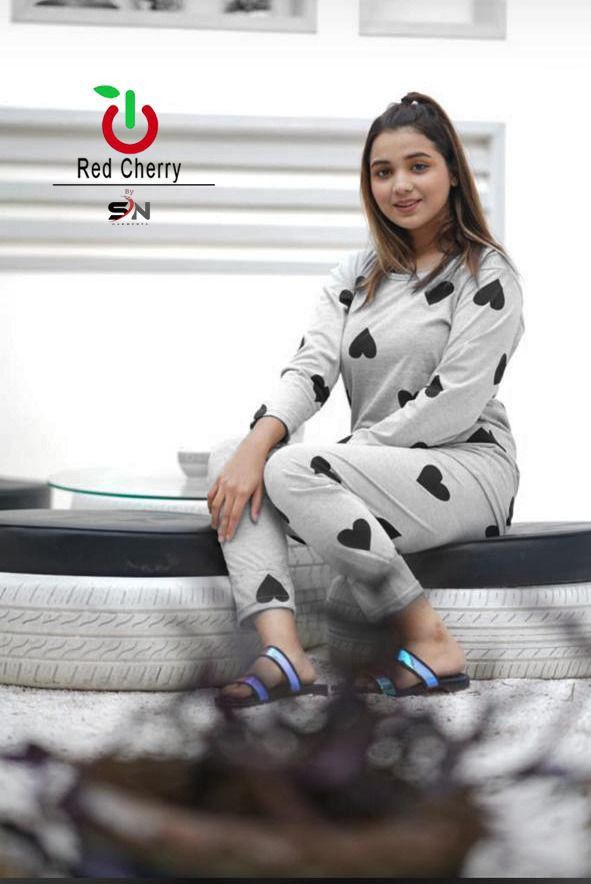 Casual Heart Print Pajama, Women's Pajama Sleepwear