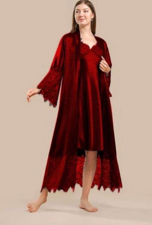ELEGANT SILKY NIGHTS 2 PIECES NIGHTWEAR SN-111