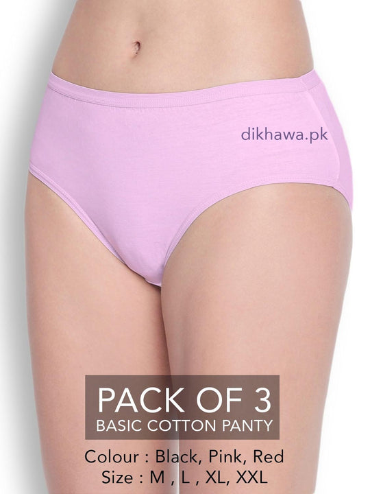 Pack of 3 Basic Cotton Panty CP-03