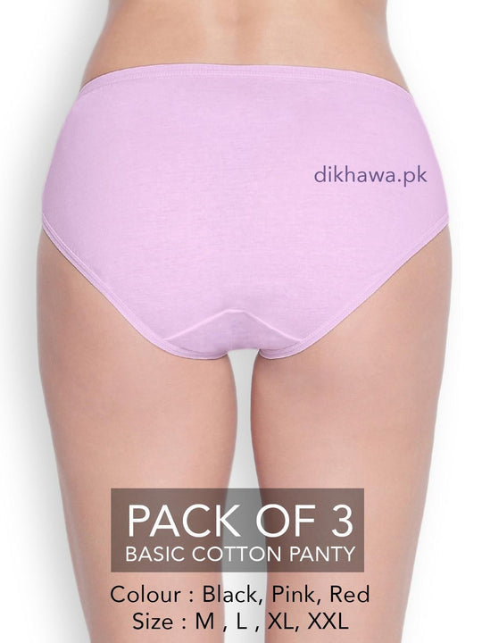 Pack of 3 Basic Cotton Panty CP-03