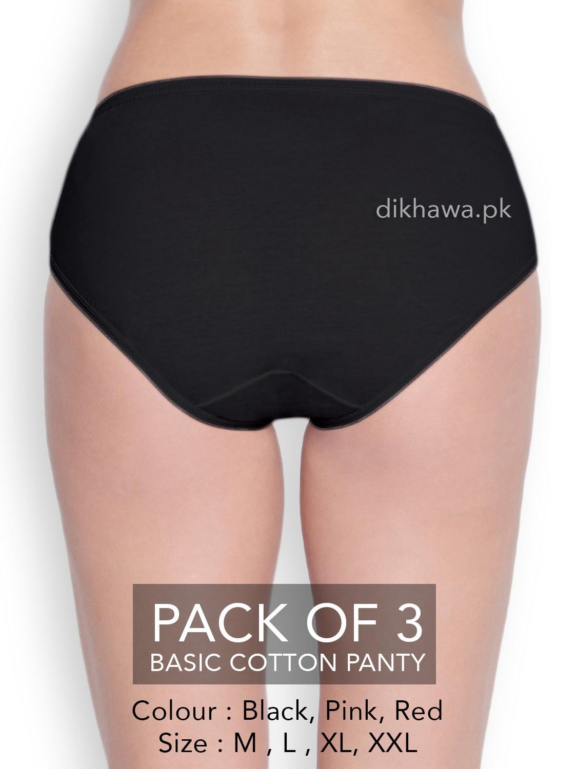 Pack of 3 Basic Cotton Panty CP-03