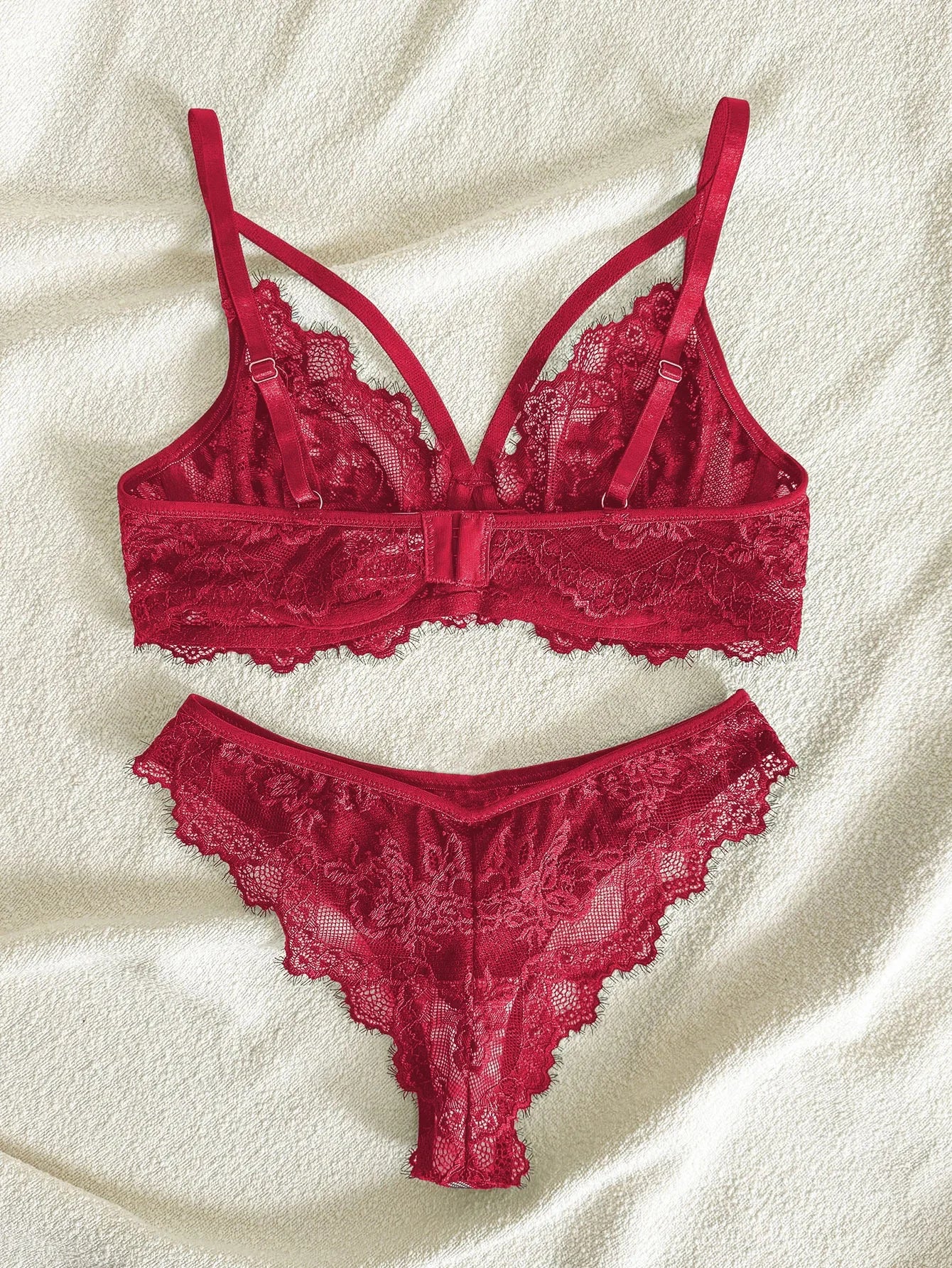Sexy Lace Floral Underwear Set Women's Ultra Thin Bra Set 900