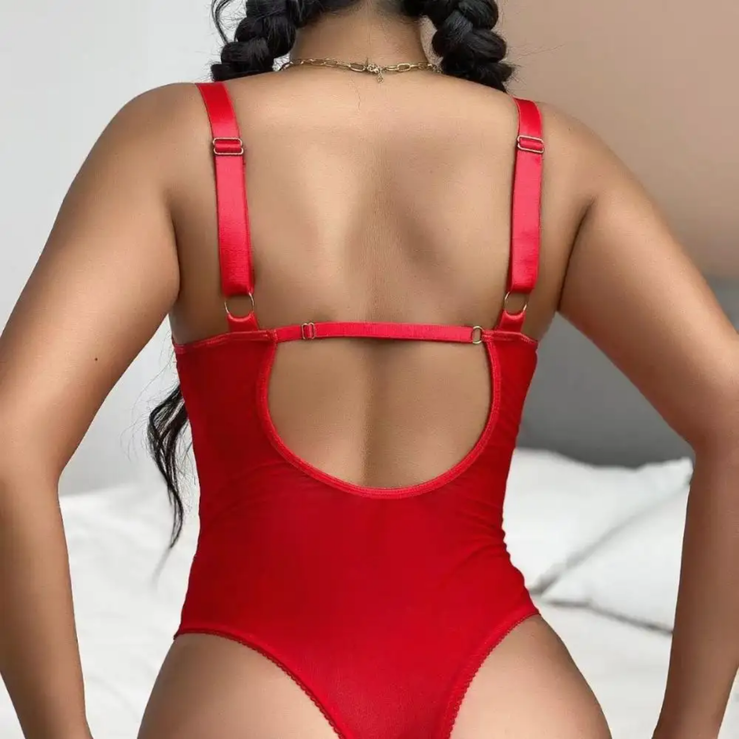 Obsession Lace Garter Bodysuit Set NW-036