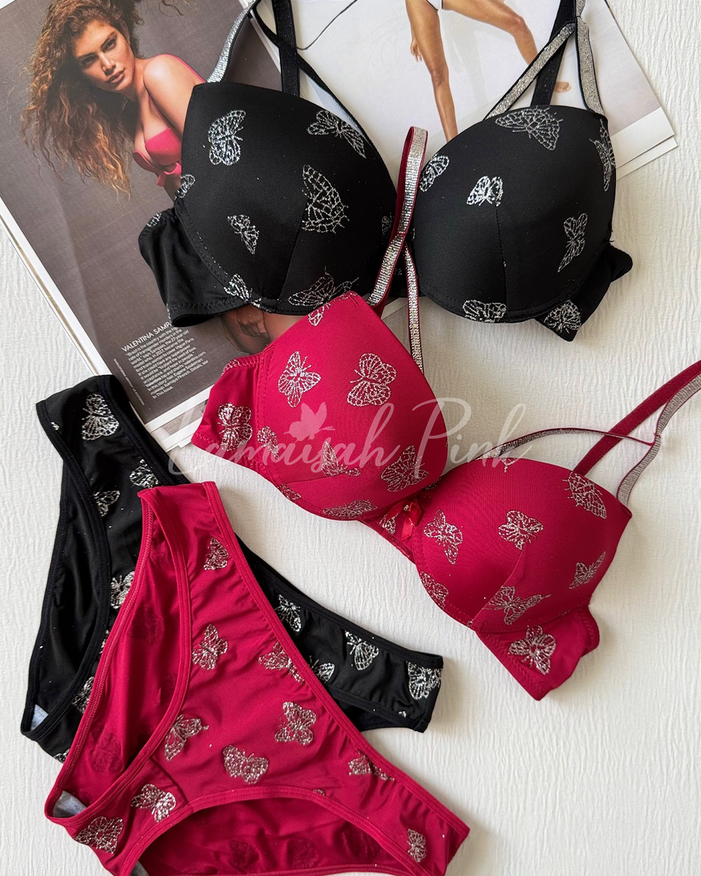 Shimmer Butterfly Bra Set 014