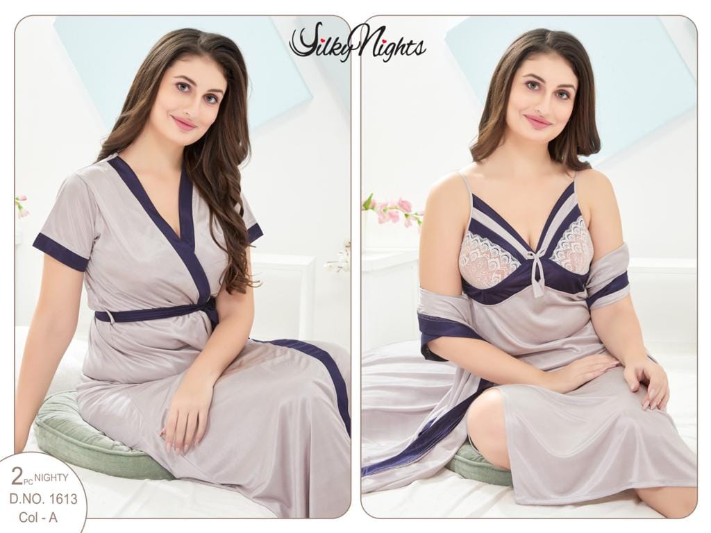 ELEGANT SILKY NIGHTS 2 PIECES NIGHTWEAR SN-1613