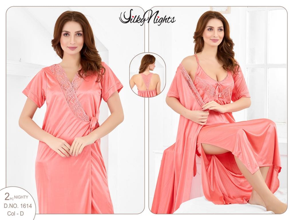 ELEGANT SILKY NIGHTS 2 PIECES NIGHTWEAR SN-1614