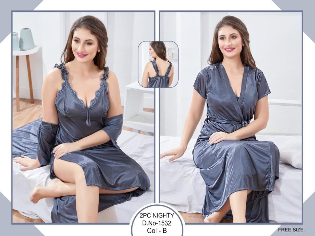 ELEGANT SILKY NIGHTS 2 PIECES NIGHTWEAR SN-1532