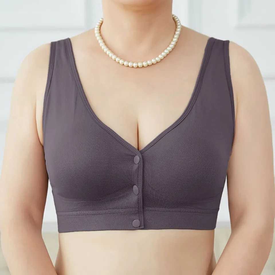 Seamless Push UP Vest Ladies Front Button Sexy Bra