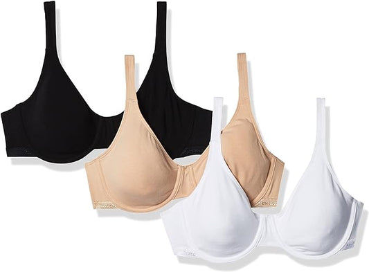 Pack of 3 Cotton Non Padded Bra NP-3