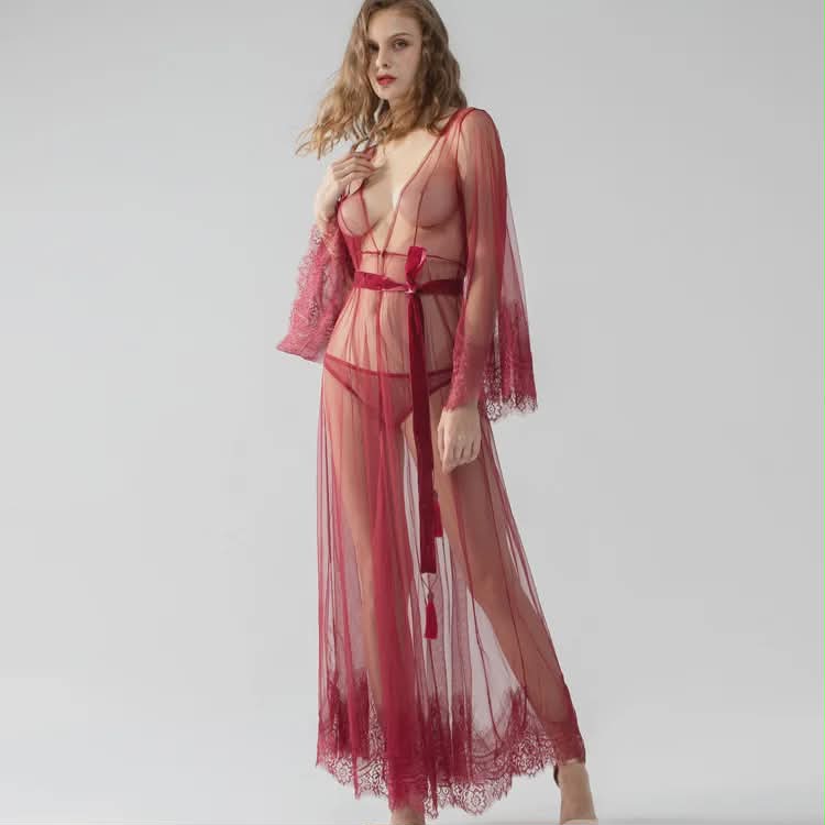 Erotic See Through Nightdress Embroidery Lace Sleepwear EN-79625