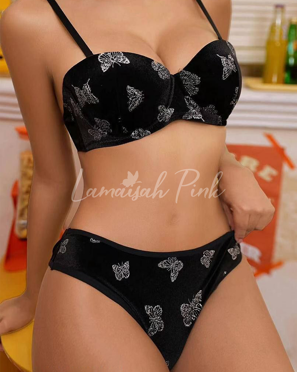 Shimmer Butterfly Bra Set 014