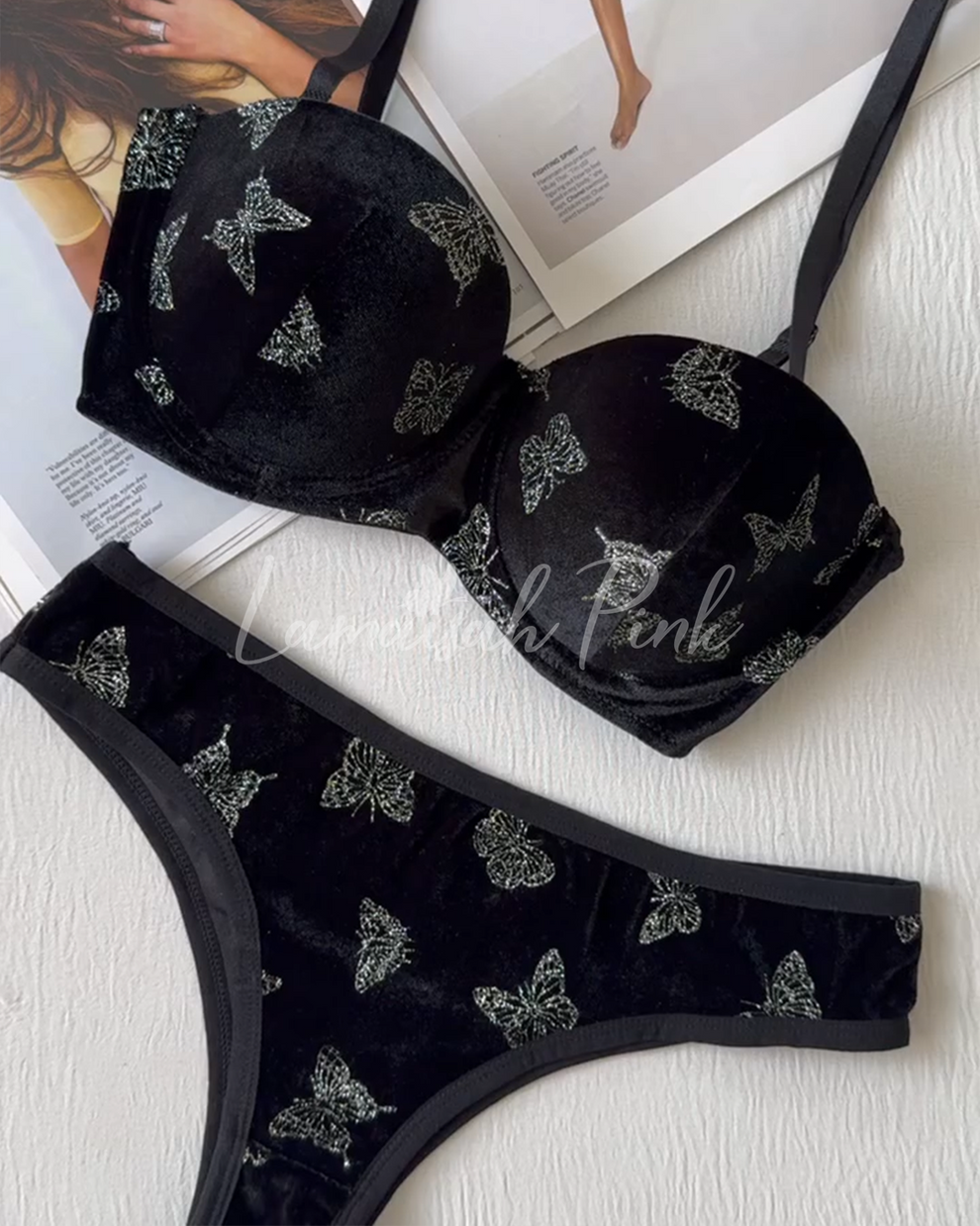 Shimmer Butterfly Bra Set 014