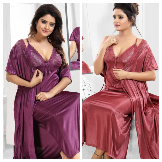 ELEGANT SILKY NIGHTS 2 PIECES NIGHTWEAR SN-1011