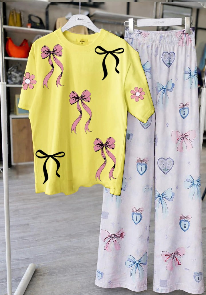 Modern Vintage Bow Night Suit"
