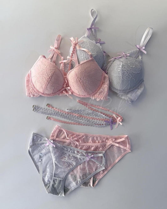 Luxe Bowy Bra Set 009
