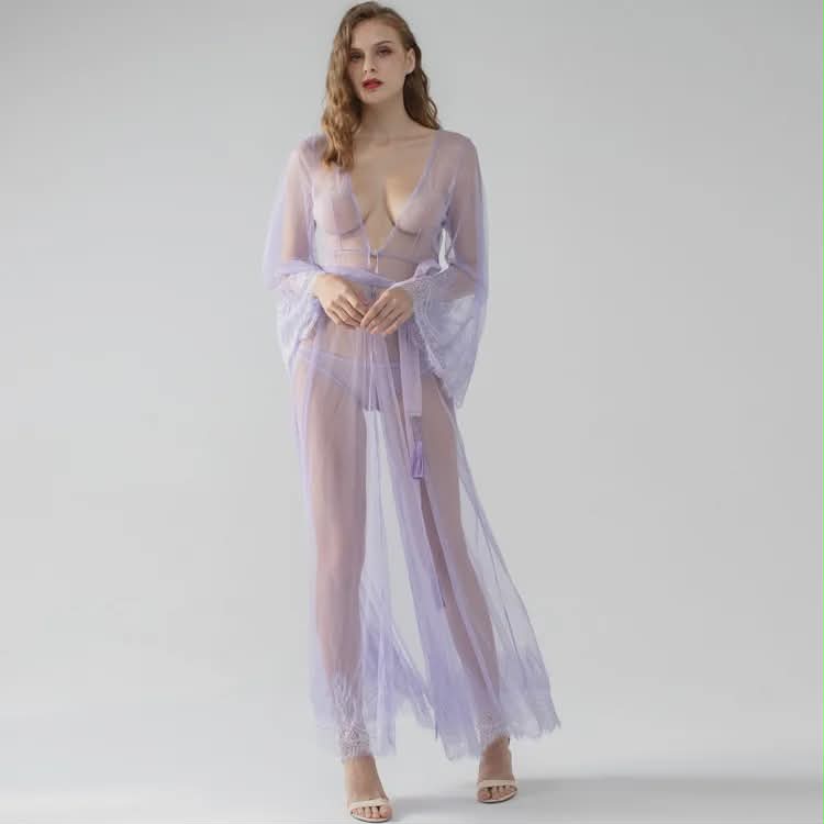 Erotic See Through Nightdress Embroidery Lace Sleepwear EN-79625