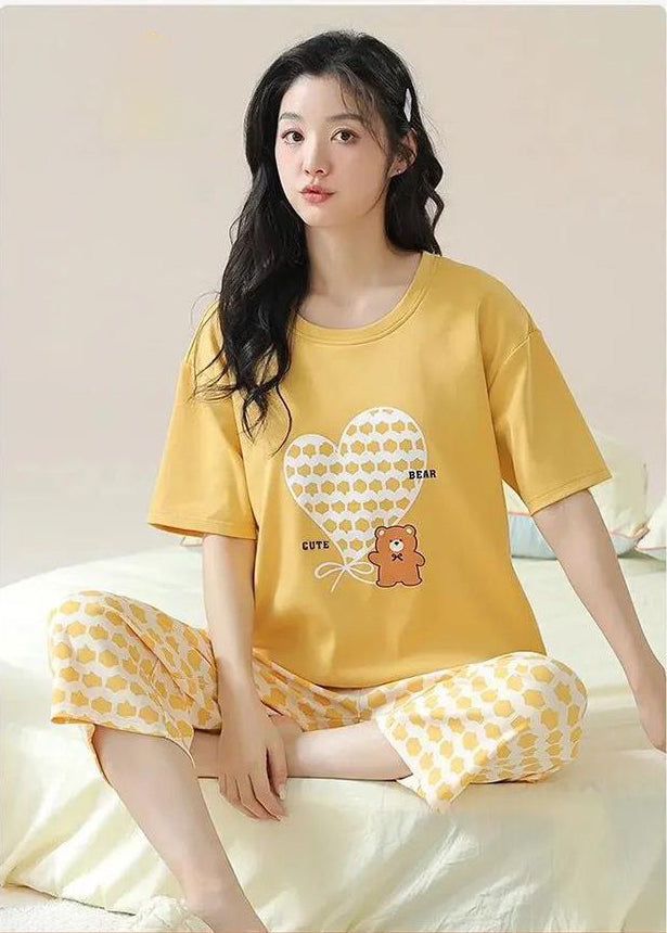 Yellow Comfy Women's Night Wear